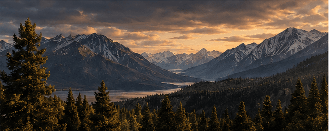 Amanecer en las montañas